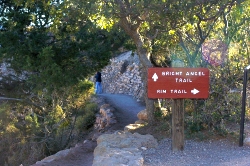 Signage at the Bright Angel Trailhead
